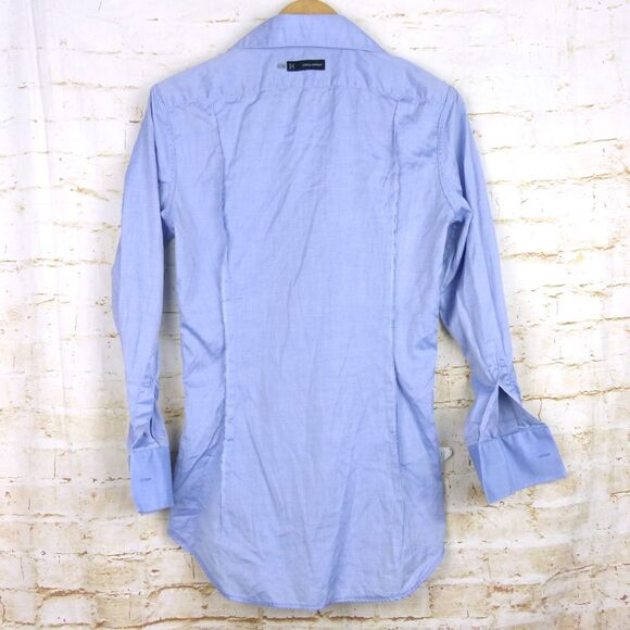 Dsquared2 Shirt Mens Size 48 Blue Chic Dean Embroidered LS Casual Button Italy - Picture 12 of 16